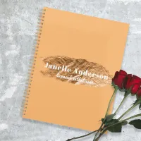 Modern Simple Orange Faux Gold Foil Professional Planner