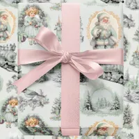 Antique Green Victorian Christmas Wrapping Paper