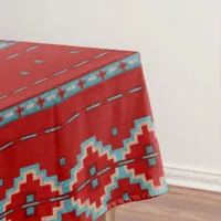 Southwest Mesas Red & Turquoise Large Tablecloth