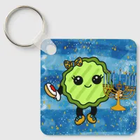 Happy Hanukkah Holiday Pickle    Keychain