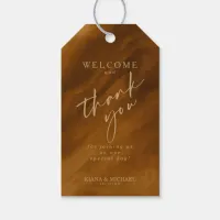 Modern Watercolor Add Message Gold ID816 Gift Tags