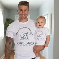Our First Father's Day, Father/ baby standing Baby T-Shirt