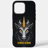 Angry Unicorn Black iPhone 16 Pro Max Case