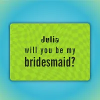 Neon Slime Green Summer y2k Bridesmaid Proposal Card