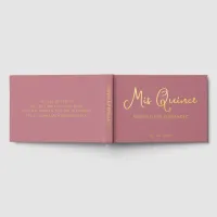 Elegant Modern Rose Gold Quinceañera Foil Guest Book