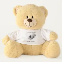 Elegant 70th Platinum Wedding Anniversary Teddy Bear