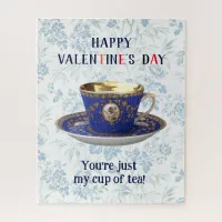 Just My Cup of Tea Elegant Vintage Teacup Romantic Jigsaw Puzzle