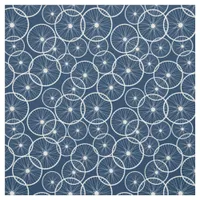 Bicycle Wheels Blue and White Pattern Fabric