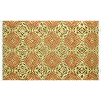 Yellow & Orange Mosaic Geometric Pattern Fabric