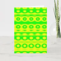 Neon Green Circle Abstract Card