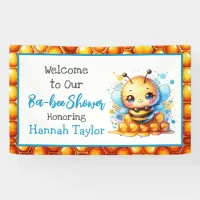 Honey bee themed Boy's Baby Shower Welcome Banner