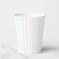 Pastel Rainbow Candy Stripe Retro Paper Cups