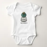 Potted Succulent Houseplant Custom Baby Bodysuit