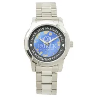 Elegant 9th Lapis Lazuli Wedding Anniversary Watch