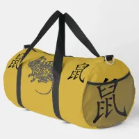 Black, Gold Grey, Year of the Rat Chinese Zodiac | Duffle Bag