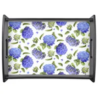 Blue Hydrangeas Serving Tray