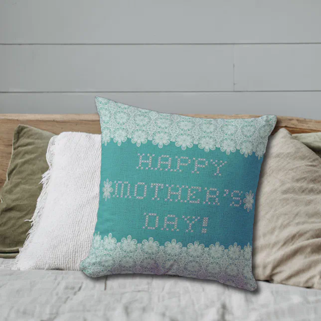 Mother’s Day vintage rustic  Throw Pillow