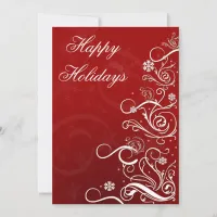 red white Christmas Tree Holiday Greeting