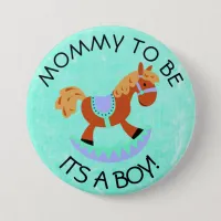 Mom to be Horse Rocker Baby Shower Button