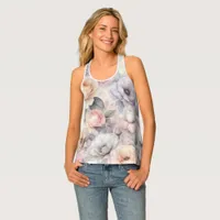 Elegant Rose Blossoms Tank Top