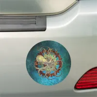 Steampunk Octopus & Clockwork Gears Car Magnet