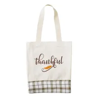 Feather Boho Native Thankful Typography Zazzle HEART Tote Bag