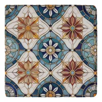 Ornate Moroccan Tile Pattern#3 Blue Gold ID1078 Trivet