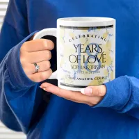 Elegant 18th Porcelain Wedding Anniversary Giant Coffee Mug