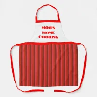 Simple Red Stripe Mom's Home Cooking Apron