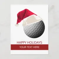 Christmas golf Ball Santa Hat postCards