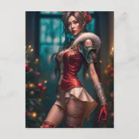 Sexy Christmas Woman Postcard