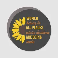  Ruth Bader Yellow Feminist Sunflower Keepsake Car Magnet