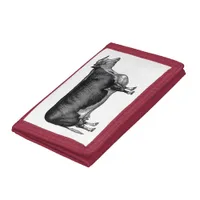 Vintage Cow Tri-fold Wallet