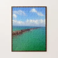 [Endless Horizon] Serene  Ocean Sky Rock Jetty Jigsaw Puzzle