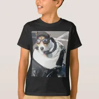 Motorcycle Hog Dog Born To Ride Russell Terrier T-Shirt