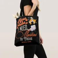 Hocus Pocus Martini To Focus Witchy Gift Halloween Tote Bag