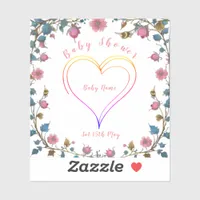 Baby Shower Heart Stickers