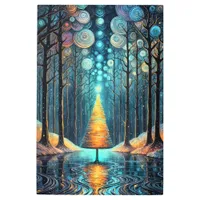 Iridescent Holiday Dream 🎄 Glowing Christmas Tree Metal Print