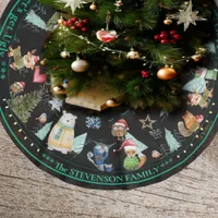 Ugly Sweater Christmas cute Animals Tree Skirt