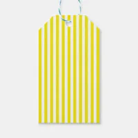 Simple Yellow and White Stripe Gift Tags