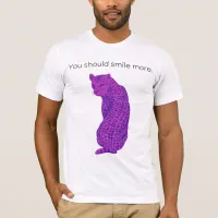 You Should Smile More Feminist Hot Pink Leopard T- T-Shirt