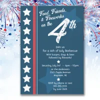 July 4th BBQ Patriotic Invitation