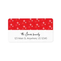 Christmas Stars Large Return Address Labels