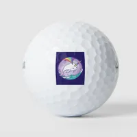 Rainbow Narwhal Golf Balls