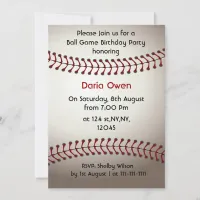 Baseball Birthday Party Invitation