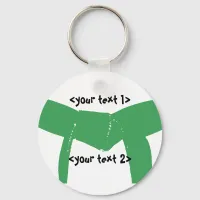 Martial Arts Green Belt Keychain