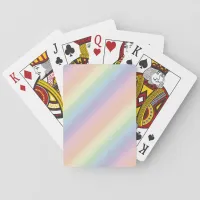  Diagonal Pastel Rainbow Colors Poker Cards