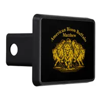 Bison Herd Charging Through the Water in Nature Hitch Cover