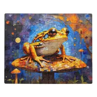 Yellow Costa Rican Dart Frog Sitting on a Mushroom Jigsaw Puzzle