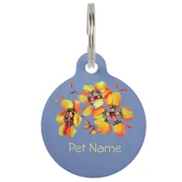 Modern in Style Elegant Sapraxis - Blue Grey Pet Tag